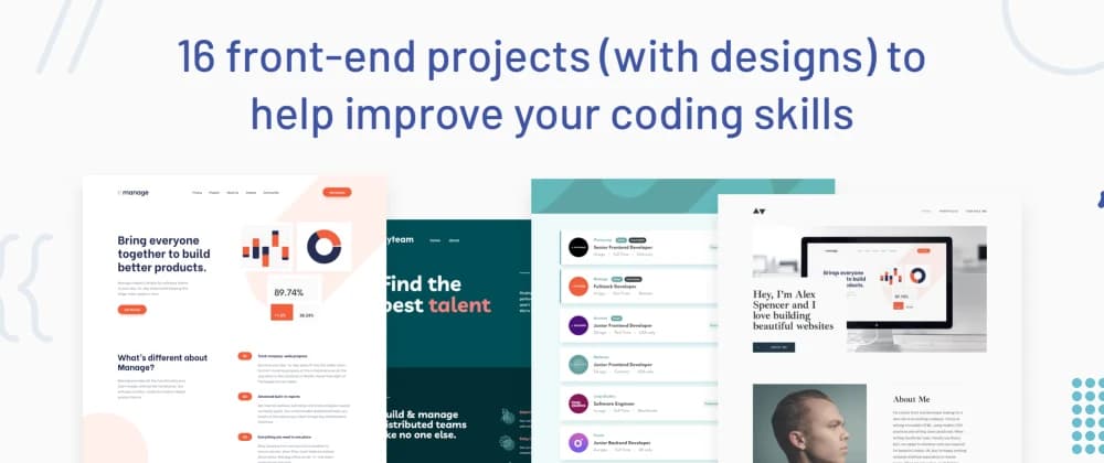 16 front-end projects (with designs) to help improve your coding skills