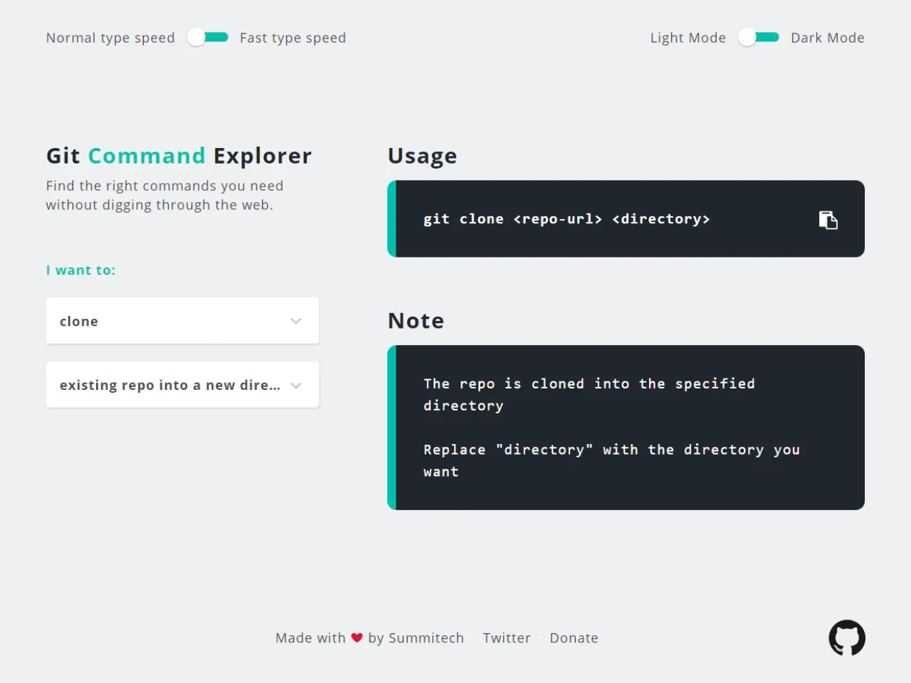 GIT EXPLORER - A Web-Based Tool That Allows Developers To Discover And Explore GitHub Commands With Simple Explanation.