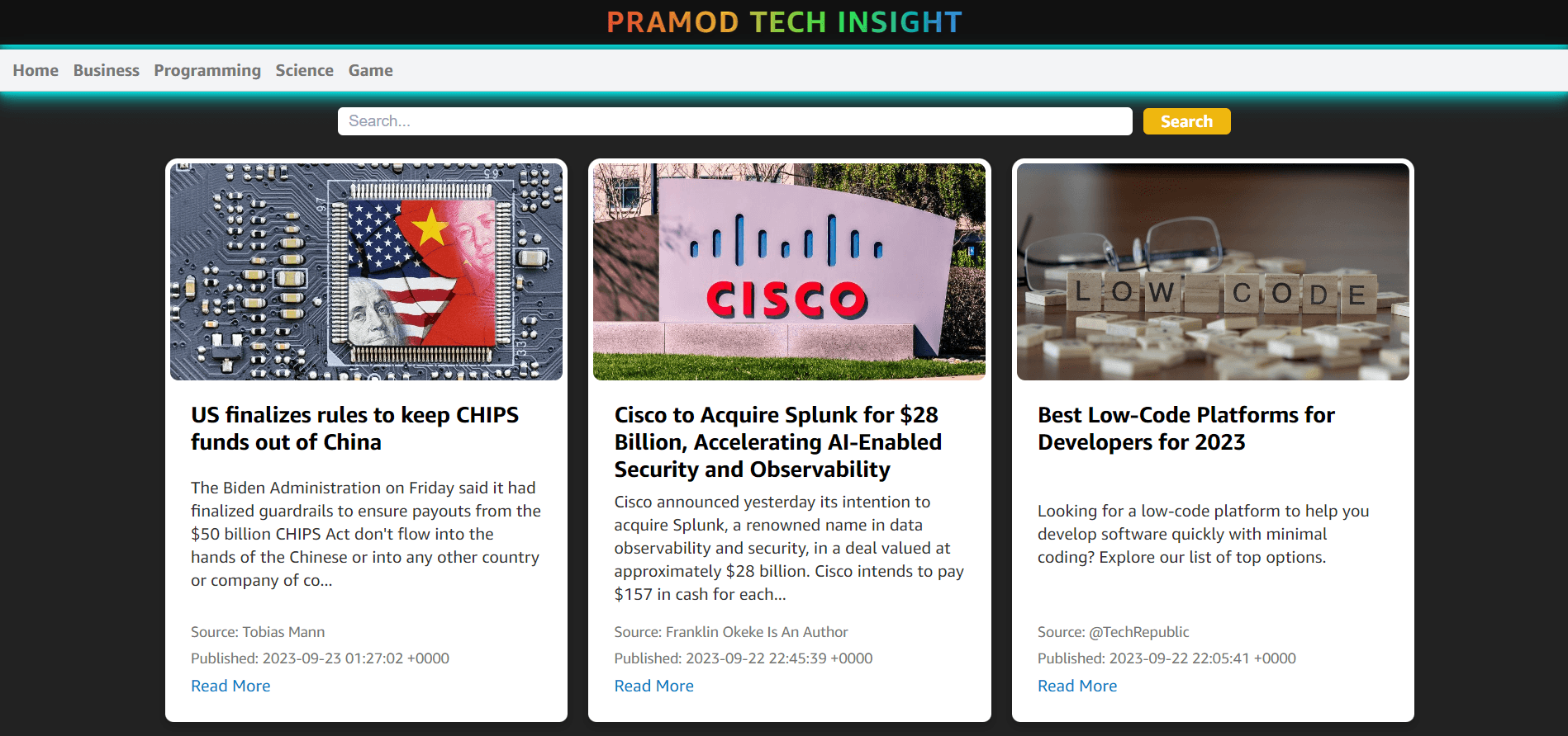 Pramod Tech Insight News Application